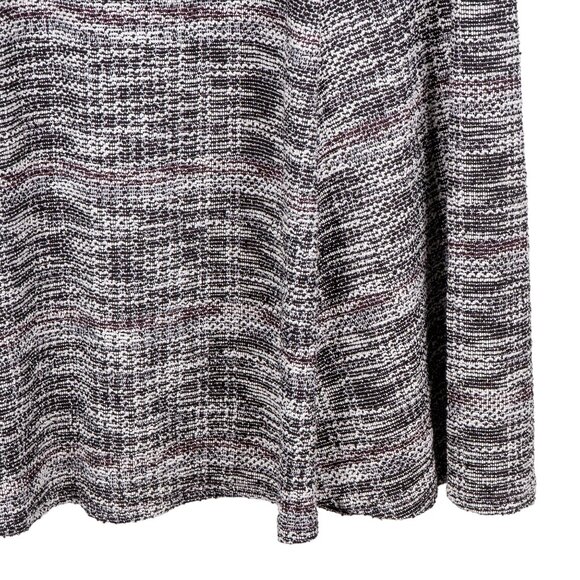 Lane Bryant Flare Dress 22 24 Womens Short Sleeve Heathered Textured Black White - Picture 4 of 6